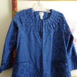 Chico' Size 1 Royal Blue Dressy Jacket-3/4 Sleeves